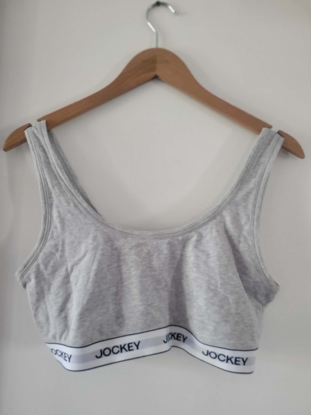 Jockey Light Gray Logo Elastic Bralette